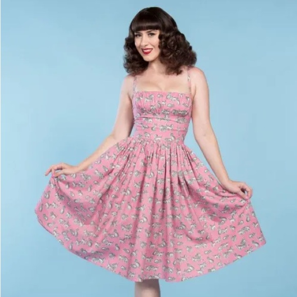 Bernie Dexter Paris Kittens Dress Size XS EUC